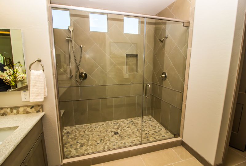 Walk-in Shower with Accent Wall